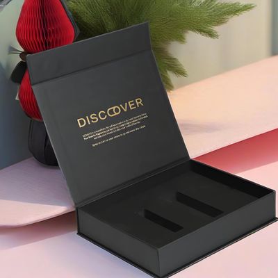 Frasco de Perfume Magnético Luxuoso Personalizado 50 Ml Com EVA Preto
