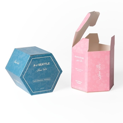 comprar Caixa de presente de papel de forma hexagonal irregular embalagem atraente embalagem baixa MOQ online manufacture