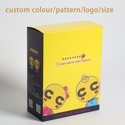 comprar Caixa de embalagem de papel amarelo com janela transparente para acessórios de telemóvel online manufacture