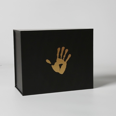 Caixa de presente de perfumes com revestimento de esponja e logotipo de estampagem de folha fosca