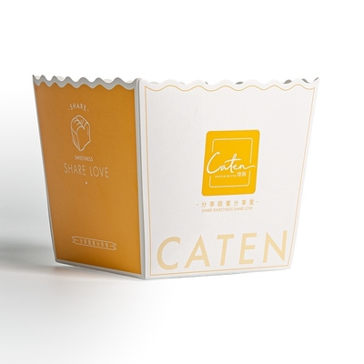 Manutenção incluída Encomenda personalizada Popular de cartão de marfim Batatas fritas Caixa de embalagem com forma irregular e cor de impressão