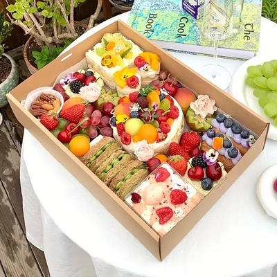 Caixa de embalagem de alimentos em papel com logotipo personalizado com janela para pão frutos secos e hambúrguer