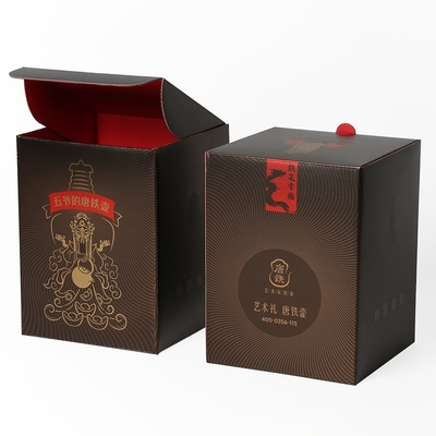Black Tuck End Baby Box Gift Set Caixas de embalagem Feitas de material de cartão de marfim