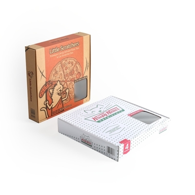 Caixa de pizza impressa sob medida com display de alimentos na janela Preservação de frescura Não mínimo