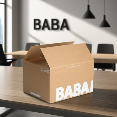 Embalagens de movimentação de tinta branca Cartão corrugado Kraft Cartões de envio para presentes de perfumes
