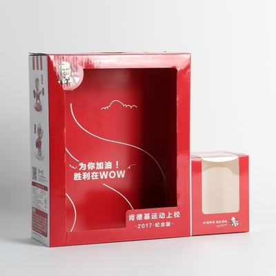 OEM ODM 4x4x5 polegadas Directo Tuck End Box Caixa de embalagem de papel revestido para alimentos KFC