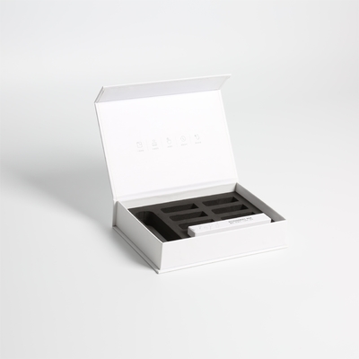 Caixa de presente eletrônica magnética personalizada com forma retangular e inserção personalizável para apresentação elegante